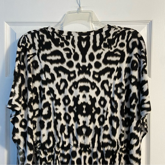 Calvin Klein Women’s Leopard Print Short Dolman Sleeve Tunic / Kaftan Top Size 6 - Picture 10 of 15